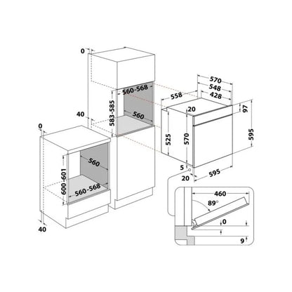 Whirlpool OMK38HU0B Forno elettrico cm. 60 - nero