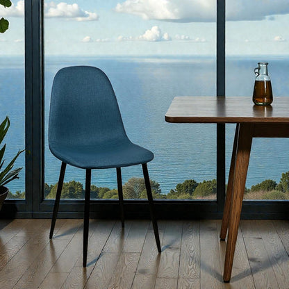 Sedia Katerina blu in tessuto