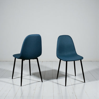 Sedia Katerina blu in tessuto