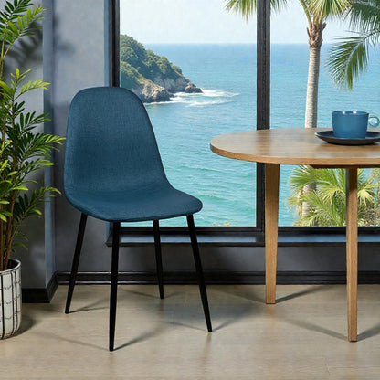 Sedia Katerina blu in tessuto