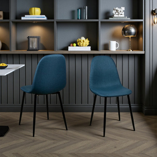 Sedia Katerina blu in tessuto