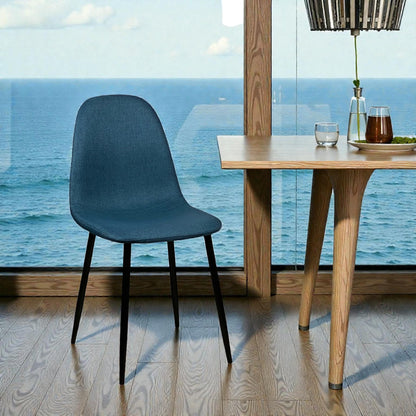 Sedia Katerina blu in tessuto