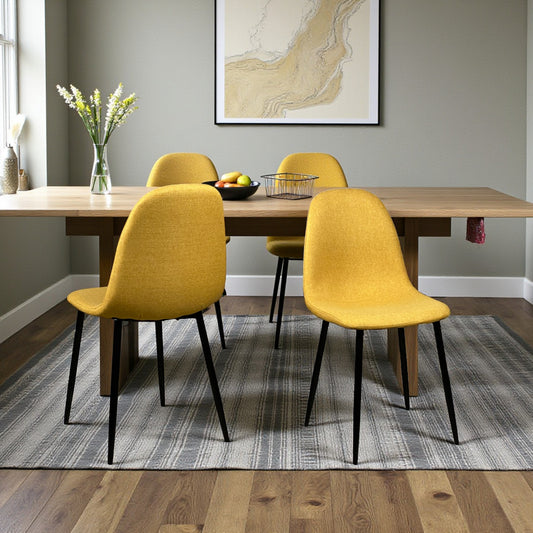 Sedia Katerina gialla in tessuto