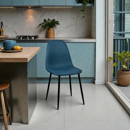 Sedia Katerina blu in tessuto